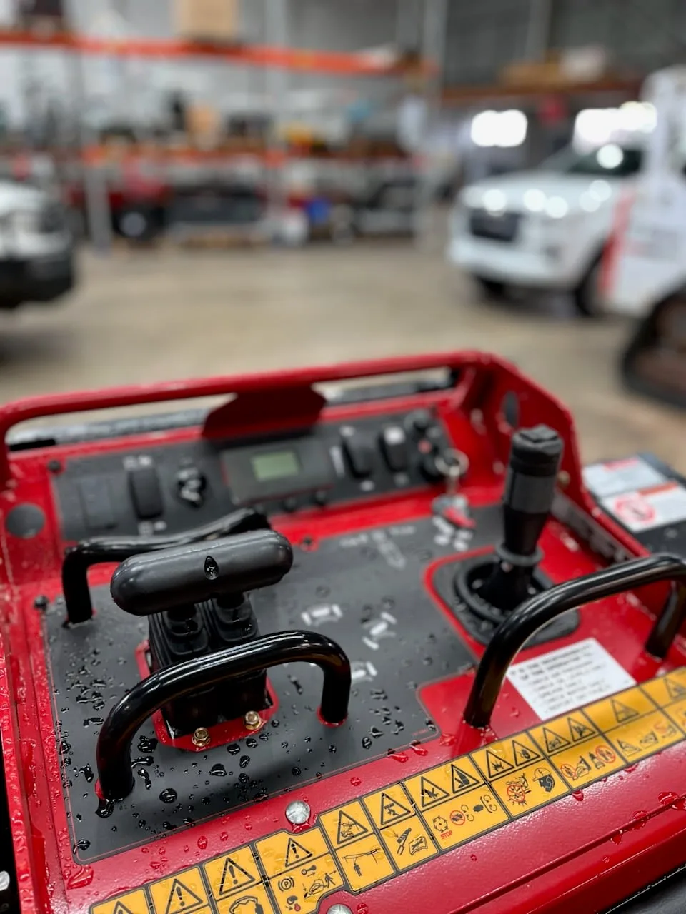 Control panel of TORO TX-1000 Turbo machine in workshop